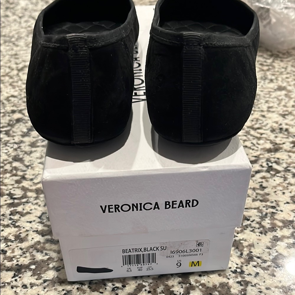Veronica Beard Beatrix Suede Ballet Flat Black - Picture 4 of 5